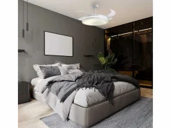 Aire Acondicionado, Ventilación|Ventilador de techo Troya Bel Air 72W 4 aspas retráctiles con luz LED Ø108 cm