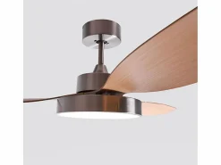 Ventilador de techo Tulum Shakespear 25W 3 aspas mando a distancia natural Ø120 cm Color natural claro Best