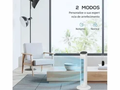 Ventilador de torre 50W con mando a distancia 3 velocidades 78 cm^Homcom Outlet