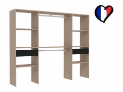 Vestidor 2 armarios, 6 estantes, 2 cajones ELYSEE^Concept-Usine Sale