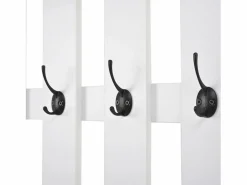 ModernLuxe Vestidor 6 en 1 100×30×180 cm - con 8 ganchos y banco para zapatos - con 2 cajones y 1 puerta - con zapatero - Blanco Sale