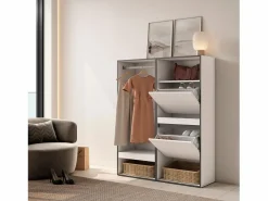 Vestidor abierto, 120x35x145cm, Dormitorio, habitación, Zapatero,^Skraut Home Online