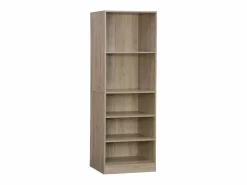 Vestidor con 5 estantes, una barra de colga y portapantalones natural^Sweeek Outlet