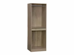 Vestidor con 5 estantes, una barra de colga y portapantalones natural^Sweeek Outlet