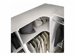 Vestidor de rincón Siles con cortina y cajones acabado , 205cm(alto) 214cm(ancho) 1^ Clearance
