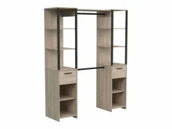 Vestidor Gary 2 Columnas Estilo Industrial Roble Kronberg/ 160x200 cm^ Discount