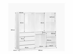 Sweeek Vestidor módulo de 3 elementos Blanco Sale