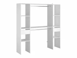 Vestidor Modular Abierto Custom Módulo C 6 Estantes 176x180 cm Blanco Discount