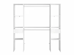 Vestidor Modular Abierto Custom Módulo C 6 Estantes 176x180 cm Blanco Discount