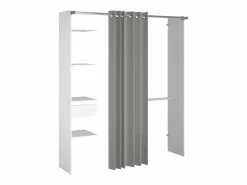 Vestidor Modular Abierto Custom con Modulo G 4 Estantes 138x180 cm Blanco Discount