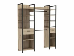 Vestidor Urano Roble Kronberg y 180x45x208 cm Dormitorio Ind. Negro Best