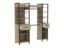 Vestidor Urano Roble Kronberg y 180x45x208 cm Dormitorio Ind. Negro Best