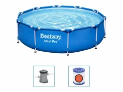 Bestway Piscina Tubular|VidaXL Piscina desmontable Steel Pro Set Ø305 cm