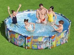 Bestway VidaXL Piscina desmontable Steel Pro redonda Ø305x66 cm Azul New
