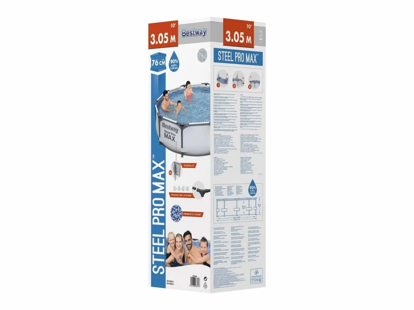 VidaXL Piscina desmontable Steel Pro Max 4678L Ø305x76 cm^Bestway Hot