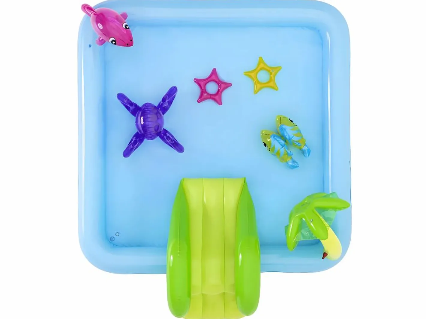Bestway VidaXL Piscina hinchable Fantastic Aquarium tobogán + rociador de agua 86x239x206 cm Multicolor Outlet