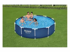 Bestway Piscina Tubular|VidaXL Piscina Steel Pro 4678L paredes anticorrosión Ø305 cm