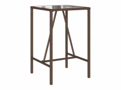 Garden Furniture Village Green-Green Ridge Mesa de bar de exterior ratán sintético marrón 70x70x110 cm Marru00f3n Sale