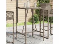 Village Green-Green Ridge Mesa de bar de exterior ratán sintético 70x70x110 cm^Garden Furniture Clearance