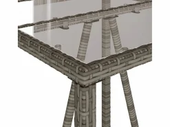 Village Green-Green Ridge Mesa de bar de exterior ratán sintético 70x70x110 cm^Garden Furniture Clearance