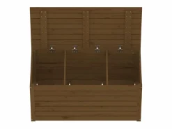 Violeta Baúl de jardín madera maciza pino marrón miel 101x50,5x46,5 cm^Garden Furniture Discount