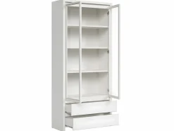 Petits-Meubles Vitrina Para Vajilla|Vitrina 2 puertas 2 cajones Soren Blanca