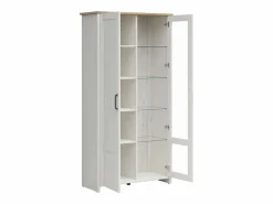 Vitrina 2 puertas Aksel Blanco y Madera^Petits-Meubles Clearance