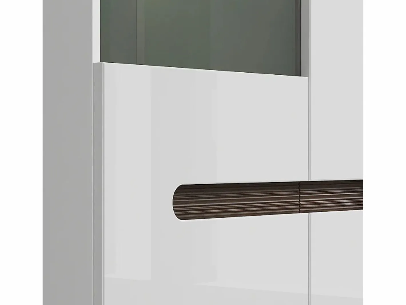Petits-Meubles Vitrina 2 puertas con LED Darrel lacado y Madera Blanco Outlet