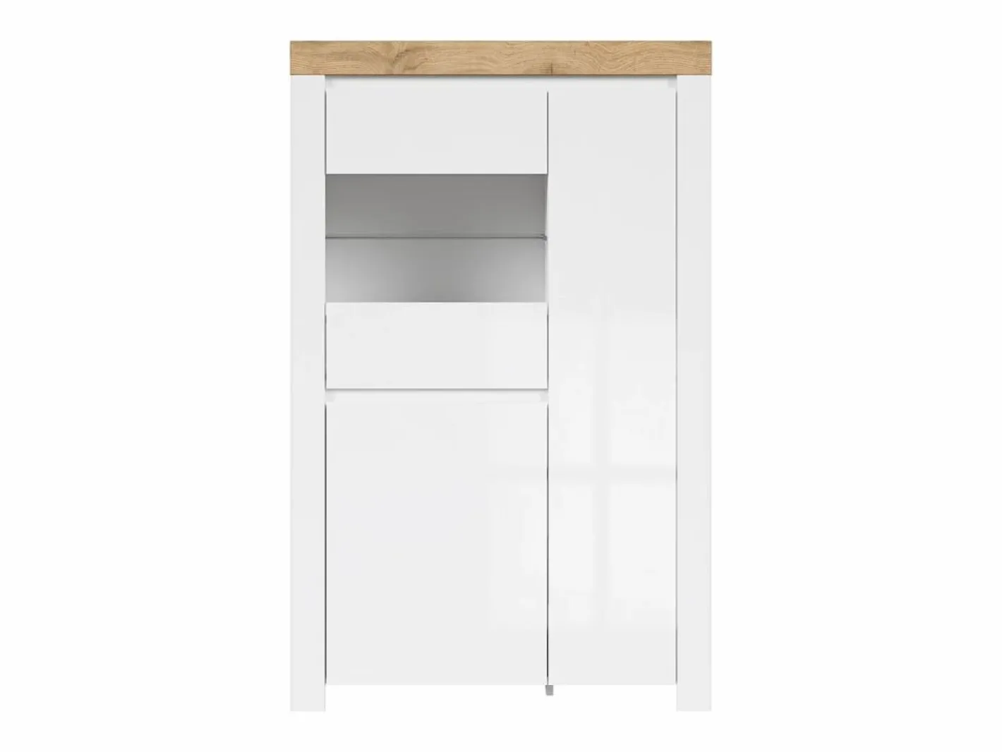 Petits-Meubles Vitrina Para Vajilla|Vitrina 3 puertas Hella Blanca y Madera