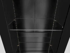 Vitrina alta con 3 estantes de cristal, cuerpo de MDF lacado en , LED incluido - 55x38x166cm^Hauss Spole Clearance