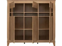 Petits-Meubles Vitrina baja 3 puertas Raya Madera Color natural claro Best