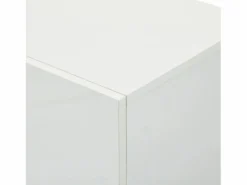Vitrina blanca - Vitrina con 2 puertas y luces LED - almacenaje abierto - para salón y dormitorio Blanco New
