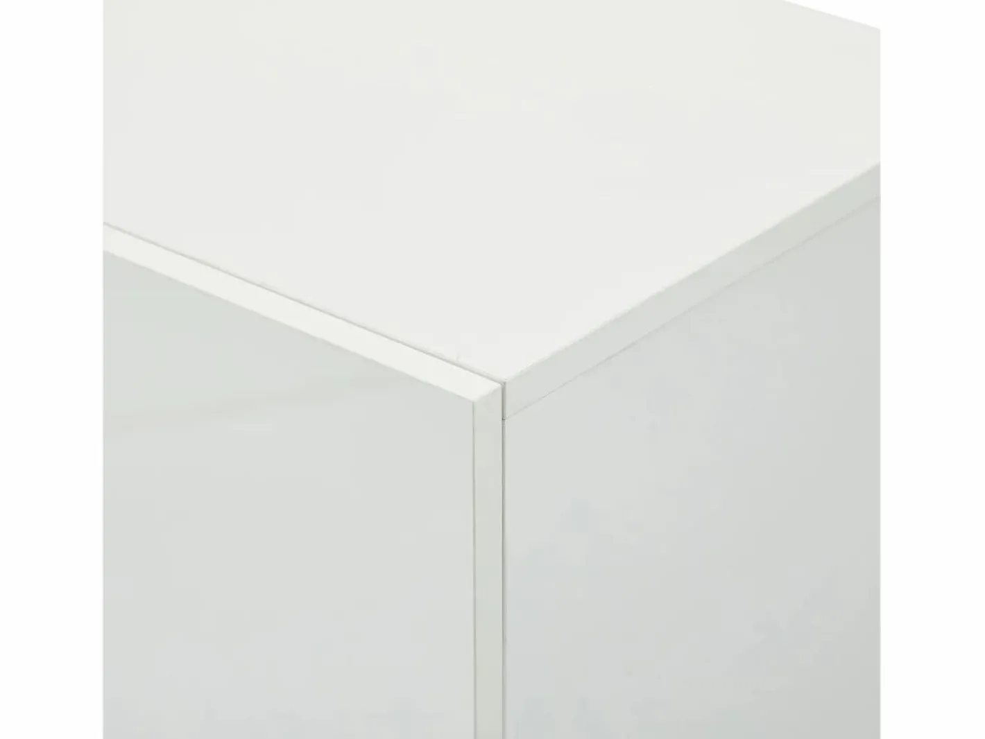 Vitrina blanca - Vitrina con 2 puertas y luces LED - almacenaje abierto - para salón y dormitorio Blanco New