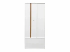 Vitrina con 16 luces LED de colores, 2 cajones y 2 puertas, blanca.^Hauss Spole New