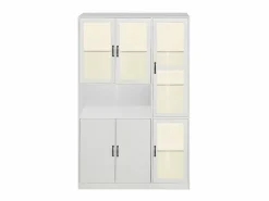 Vitrina con iluminación LED - estantes con 6 puertas - Al. 200 cm -^ModernLuxe Clearance