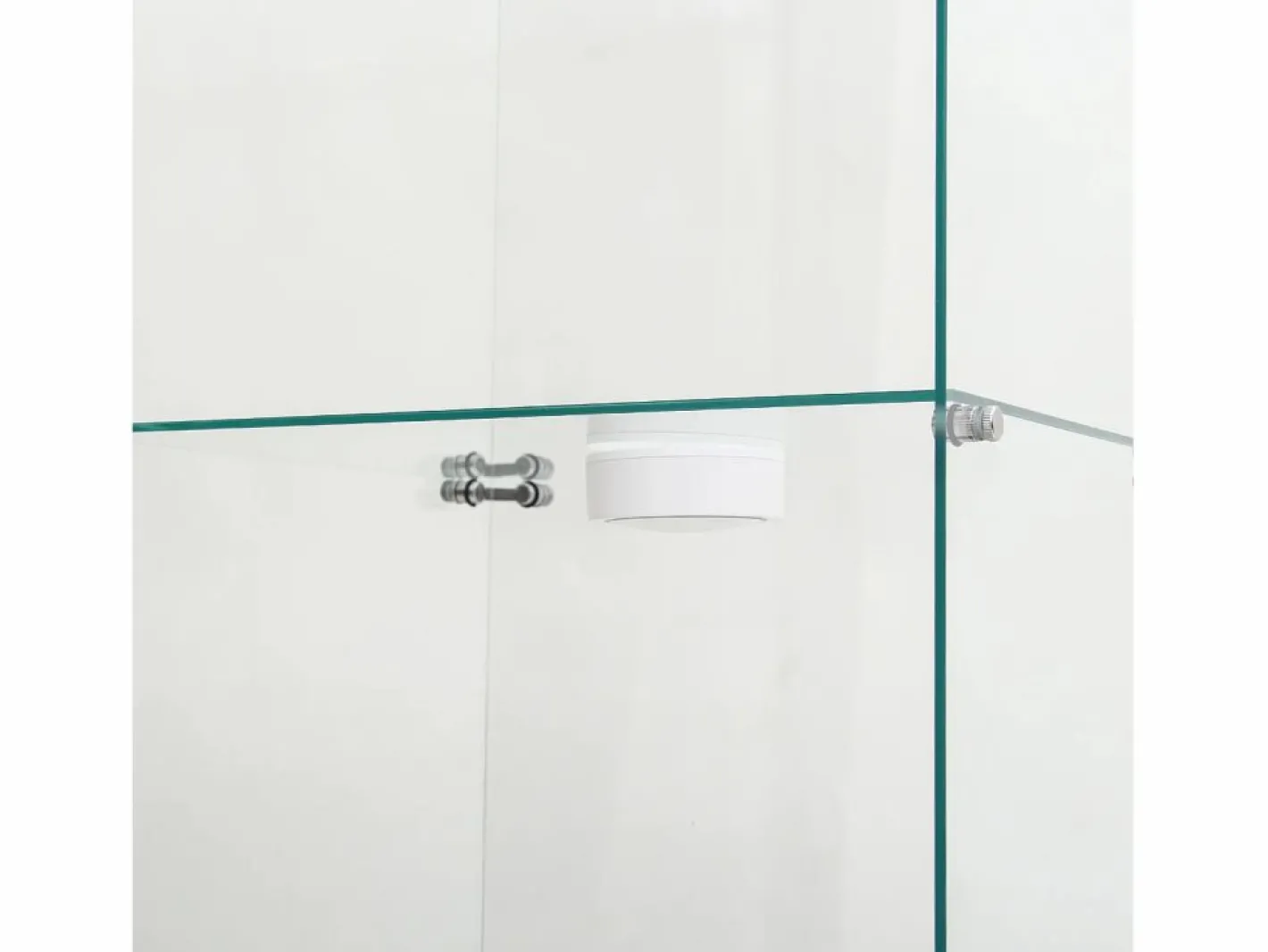 Vitrina de cristal de pie, 125 cm, con iluminación LED, cerradura, 1 puerta, 3 estantes, transparente, color Negro New