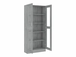 Vitrina de madera contrachapada sonoma 82,5x30,5x185,5 cm^Clicnbuy Outlet