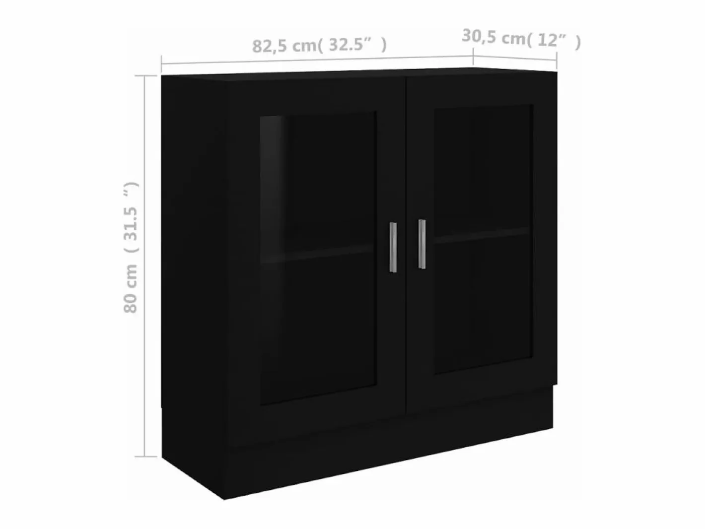 Vitrina de madera contrachapada 82,5x30,5x80 cm^Clicnbuy Online