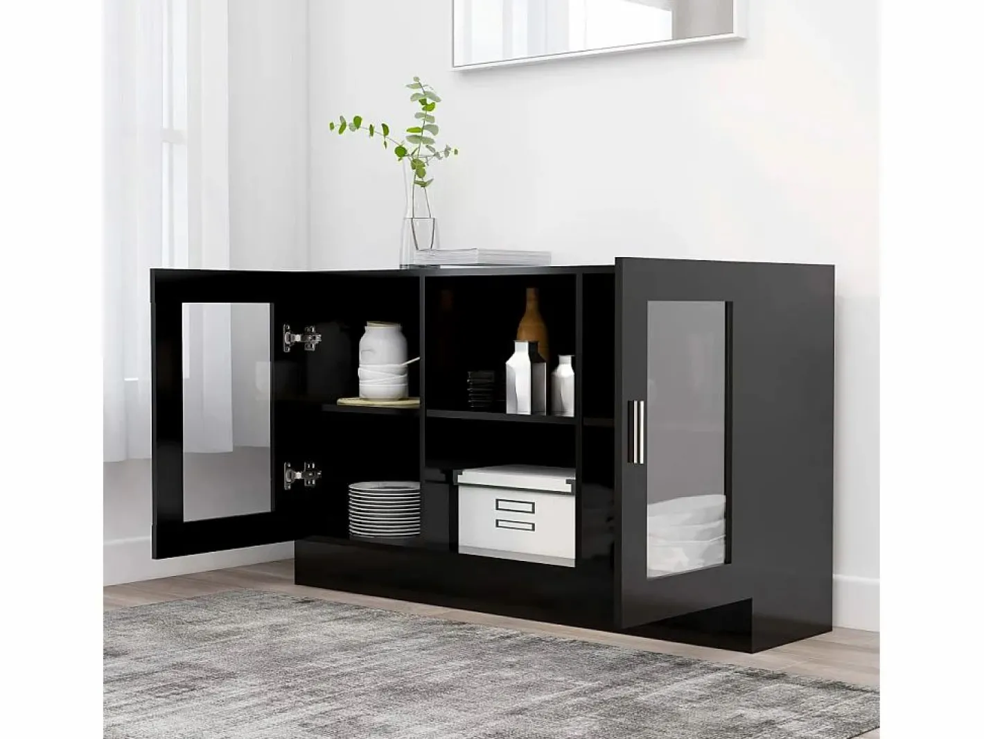 Vitrina|Vitrina de madera contrachapada 120x30,5x70 cm ES904203