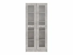 Clicnbuy Vitrina|Vitrina de madera contrachapada hormigón 82,5x30,5x185,5cm