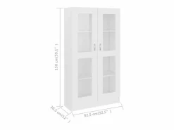 Vitrina de madera contrachapada 82,5x30,5x150 cm^vidaxl Discount