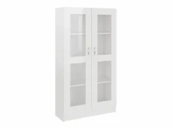 vidaxl Vitrina|Vitrina de madera ingeniería brillo 82,5x30,5x150 cm