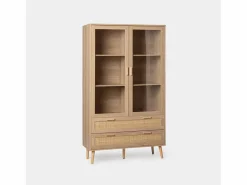 Vitrina doble de Fibra natural Natural 170 x 100- Tahiti^ Outlet