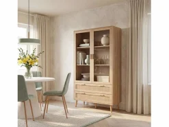 Vitrina doble de Fibra natural Natural 170 x 100- Tahiti^ Outlet