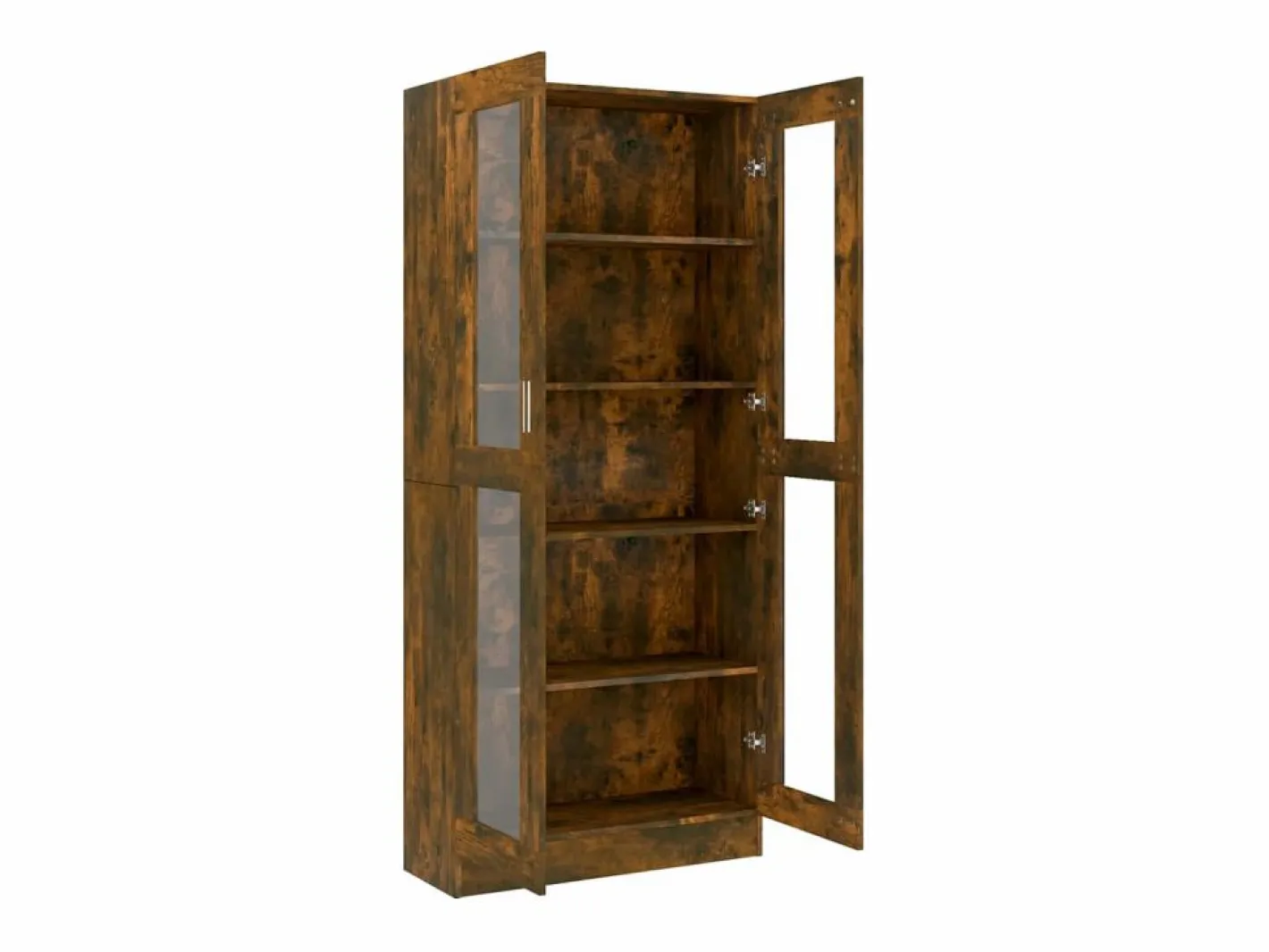 Vitrina|Vitrina madera contrachapada roble ahumado 82,5x30,5x185,5 cm ES376461