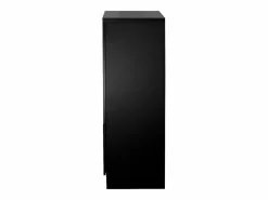 Vitrina negra - Mueble de comedor con 2 puertas y 1 cajón - almacenaje abierto - para dormitorio y salón^ Best