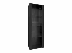 Vitrina - Vitrina con luces LED y 3 estantes de cristal - para salón y dormitorio^ Sale