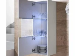 MB Muebles Bonitos Vitrina|Vitrina para Salón comedor en con LED 40x29x126cm Luke V3