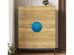 Vitrina y zapatero 2 en 1: diseño moderno con estantes ajustables y amplio espacio de almacenamiento. Negro Online