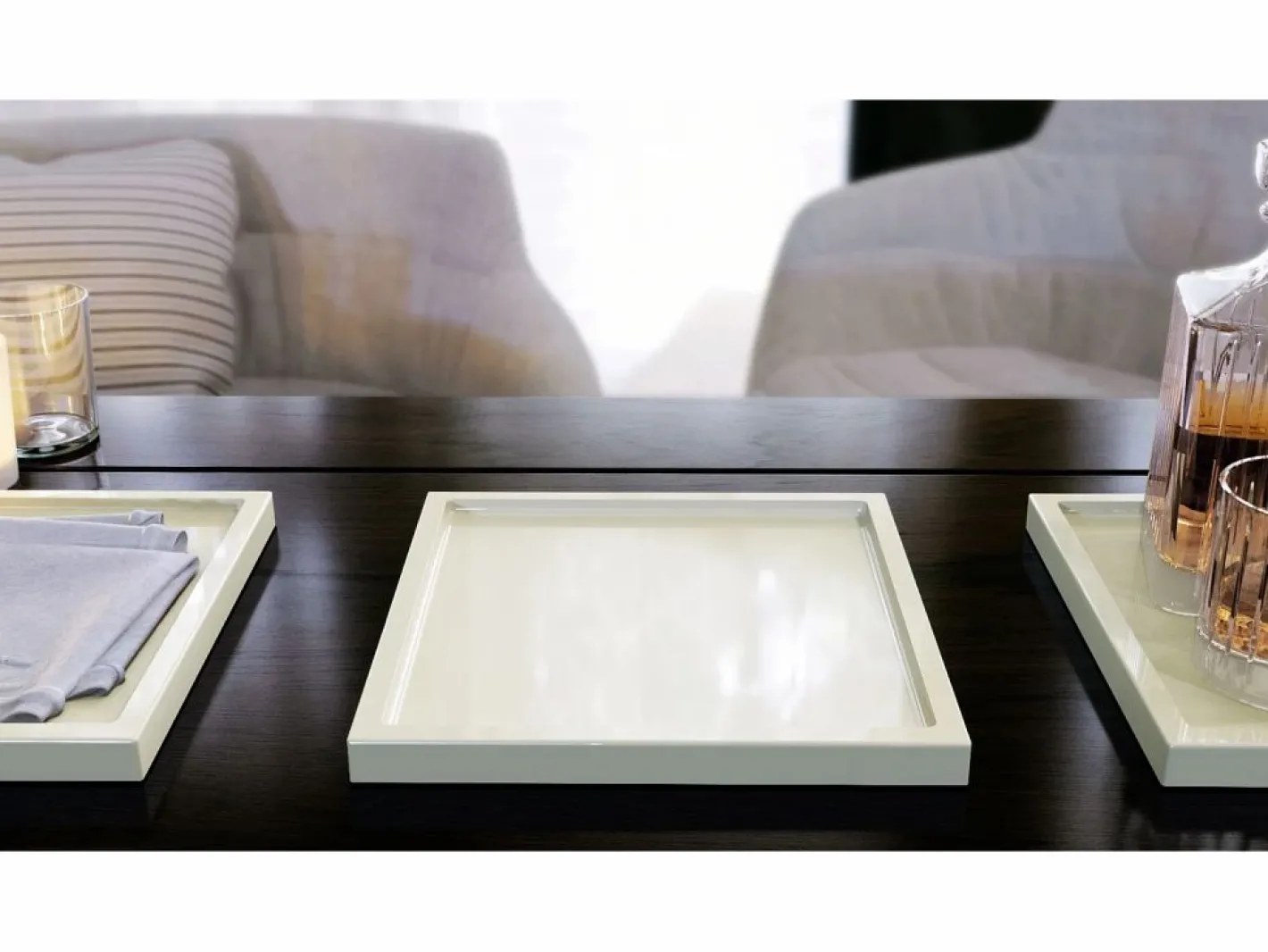 Vladon Cuenco decorativo Maya, moderno Plato decorativo cuadrado, (20 x 1,8 x 20 cm)^ Online